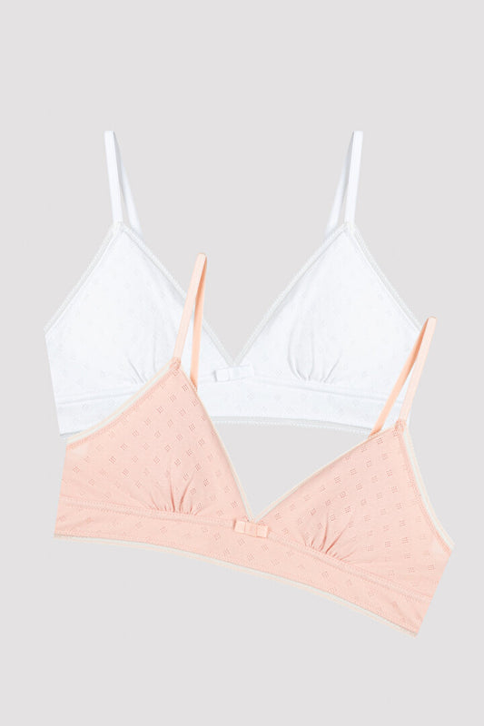My First Bra Basic Pointel Pamuklu 2li Sütyen