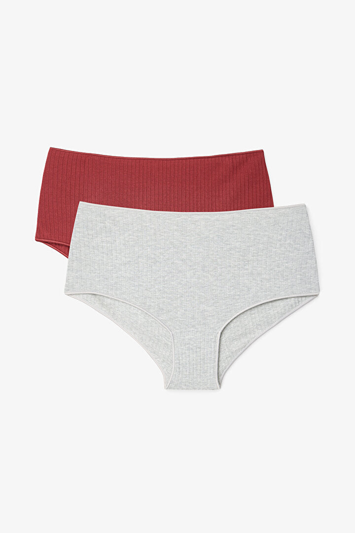 Çok Renkli Modal Fitilli Düşük Bel 2'li Boxer