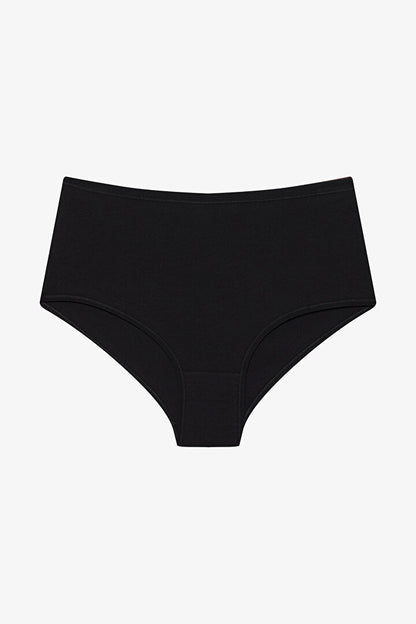 Siyah Pamuklu Yüksek Bel 3'lü Slip Külot