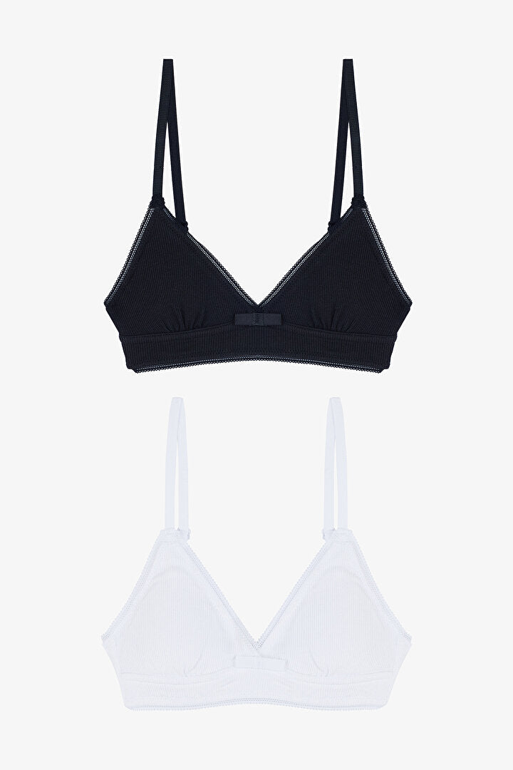 My First Bra Basic Rib 2li Çok Renkli Sütyen