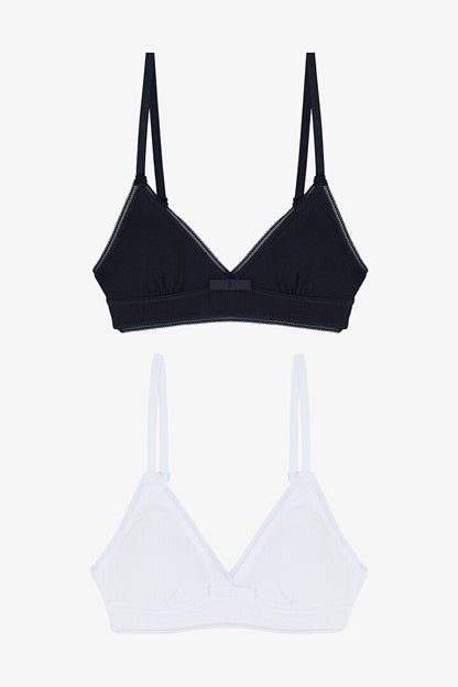 My First Bra Basic Rib 2li Çok Renkli Sütyen