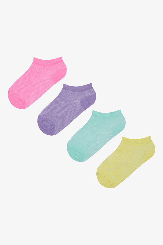 Kız Çocuk Basic Colorful 4lü Patik Çorap