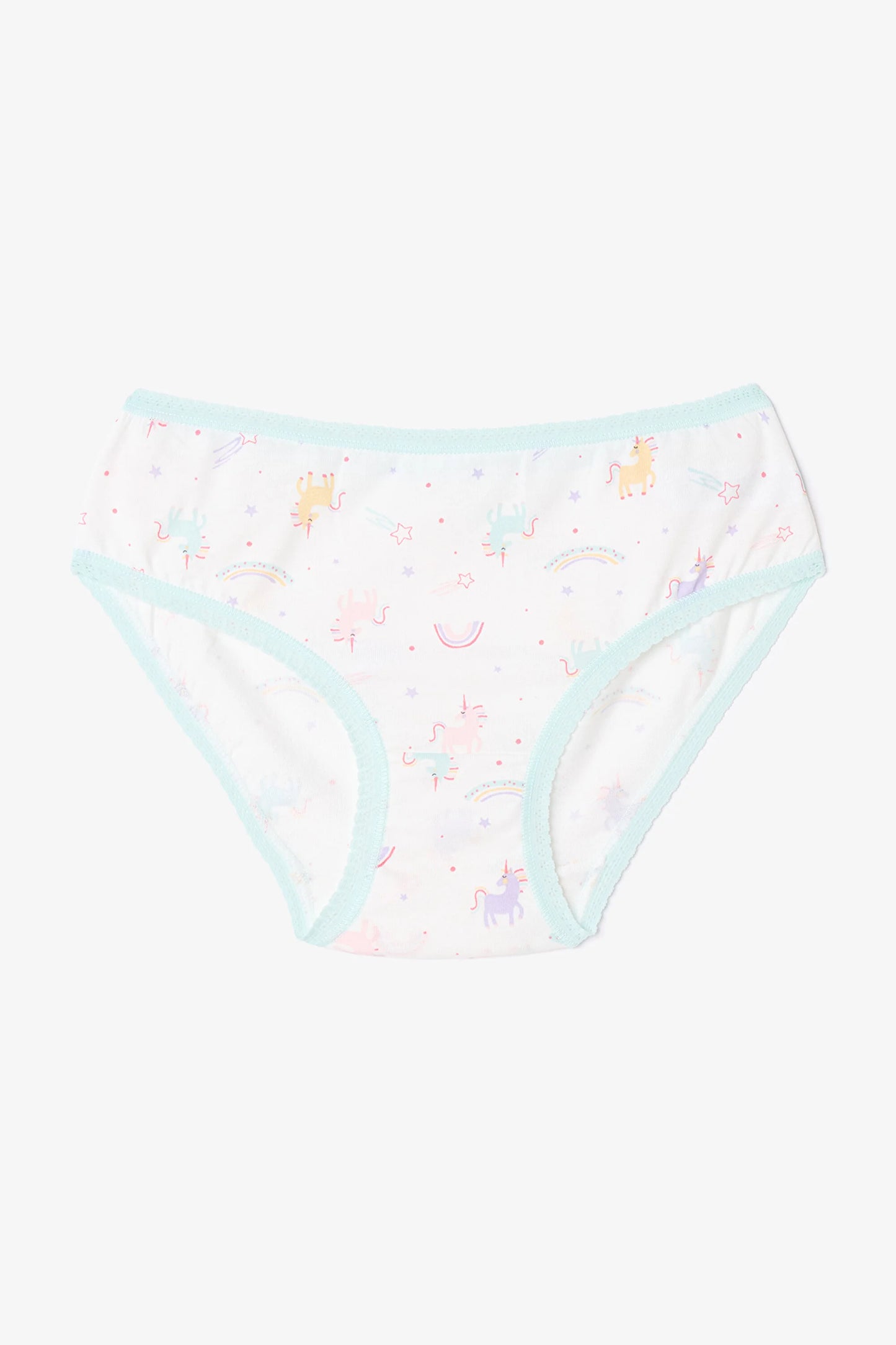Kız Çocuk Pinky Unicorn Baskılı Pamuklu 5'li Külot