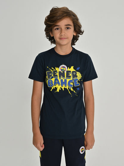 Fenerbahçe Lacivert Tribün Brush Çocuk Tshirt