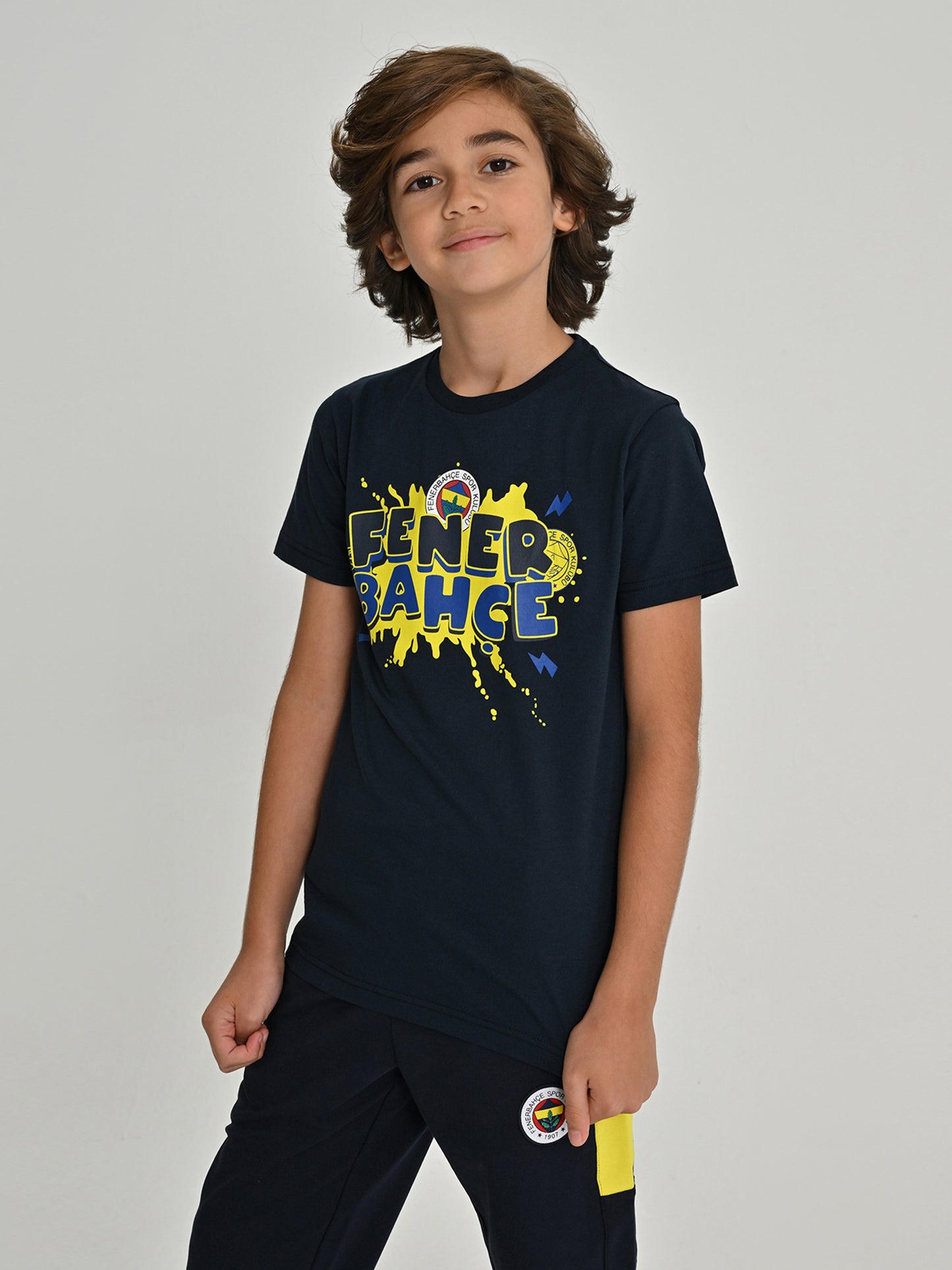 Fenerbahçe Lacivert Tribün Brush Çocuk Tshirt