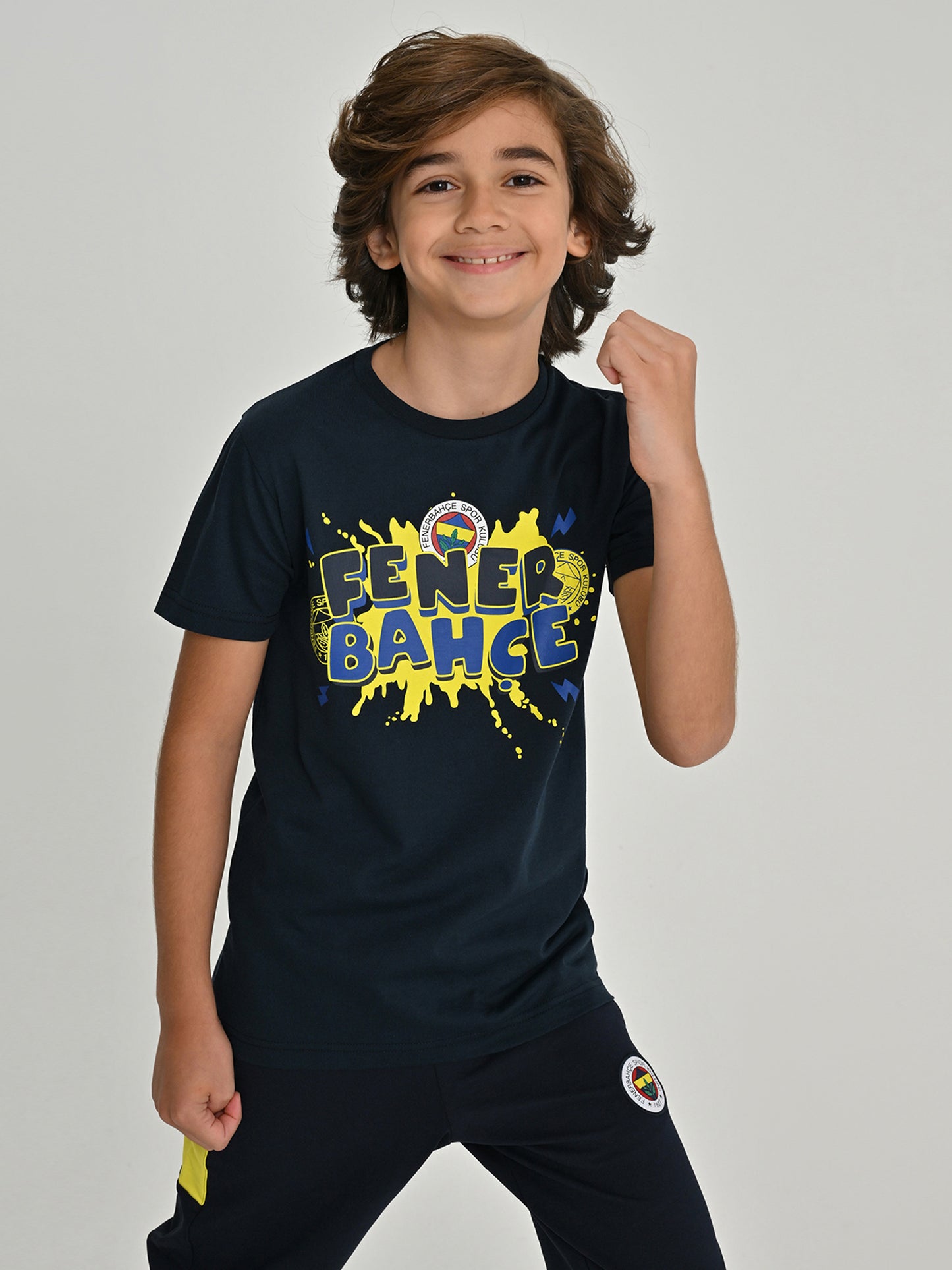 Fenerbahçe Lacivert Tribün Brush Çocuk Tshirt