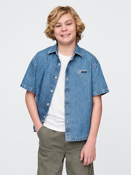 Mavi Gap Logo Denim Gömlek