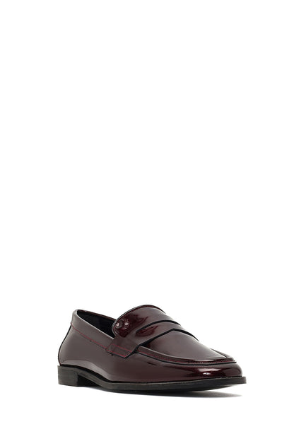 Kadın Bordo Rugan Deri Loafer