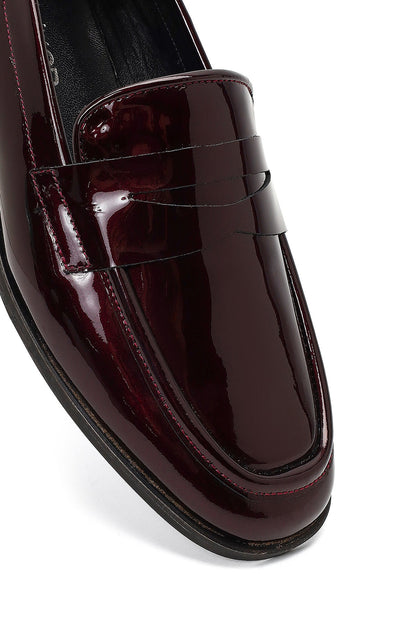 Kadın Bordo Rugan Deri Loafer