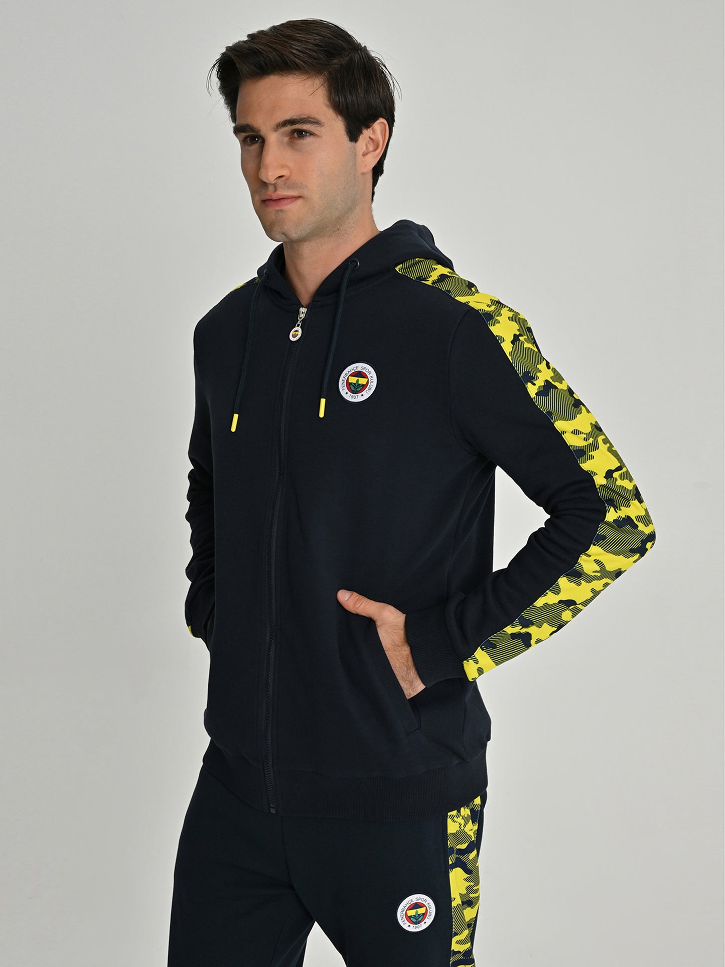 Fenerbahçe Lacivert Tribün Kamuflaj Detaylı Erkek Sweatshirt