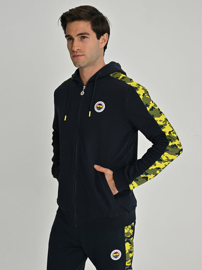 Fenerbahçe Lacivert Tribün Kamuflaj Detaylı Erkek Sweatshirt