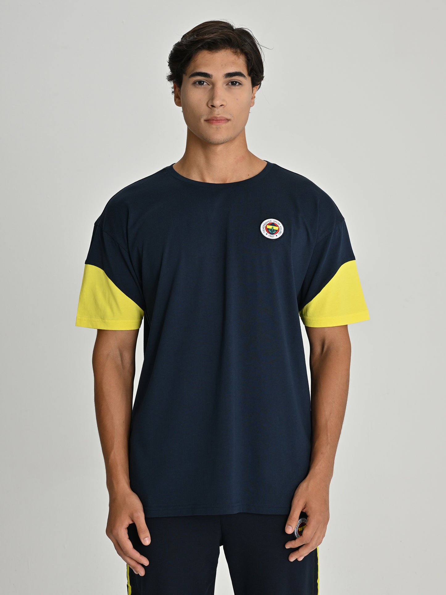 Fenerbahçe Lacivert Tribün Mesh Baskılı Erkek Tshirt