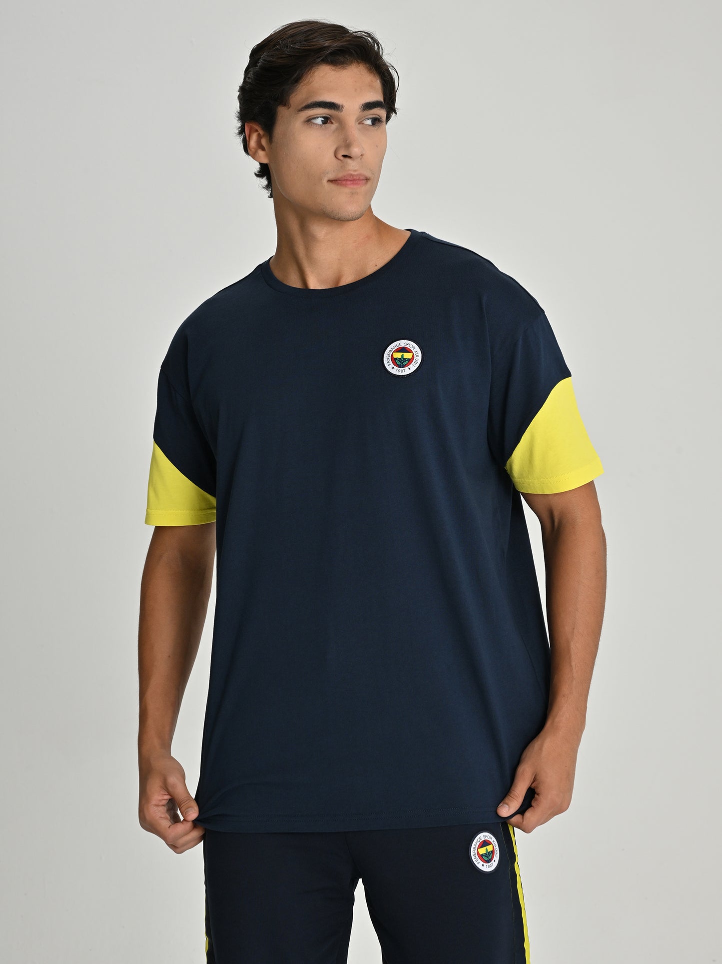 Fenerbahçe Lacivert Tribün Mesh Baskılı Erkek Tshirt