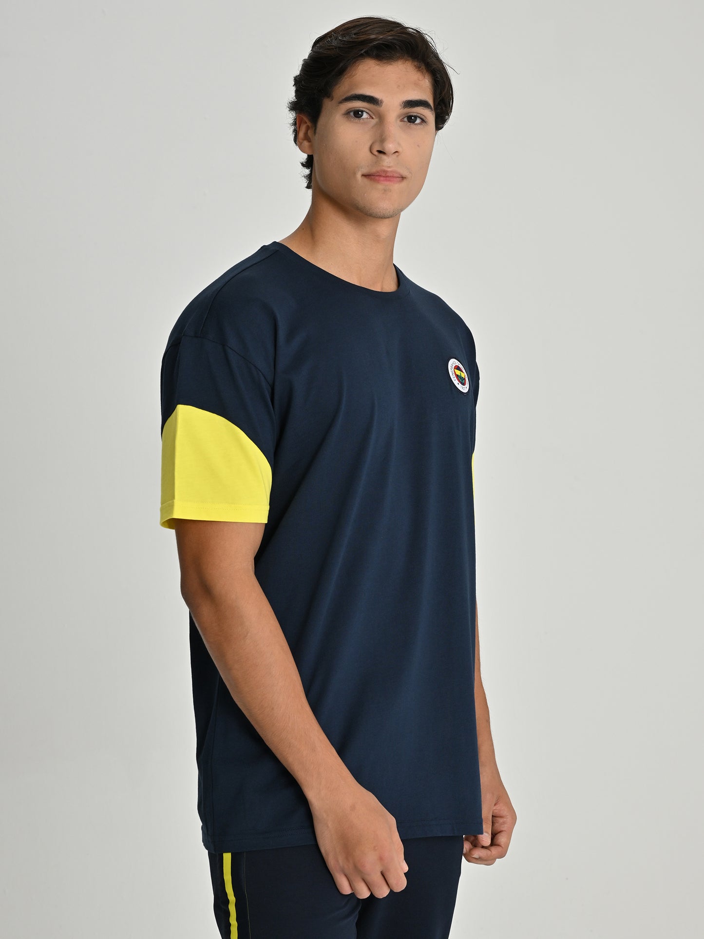 Fenerbahçe Lacivert Tribün Mesh Baskılı Erkek Tshirt