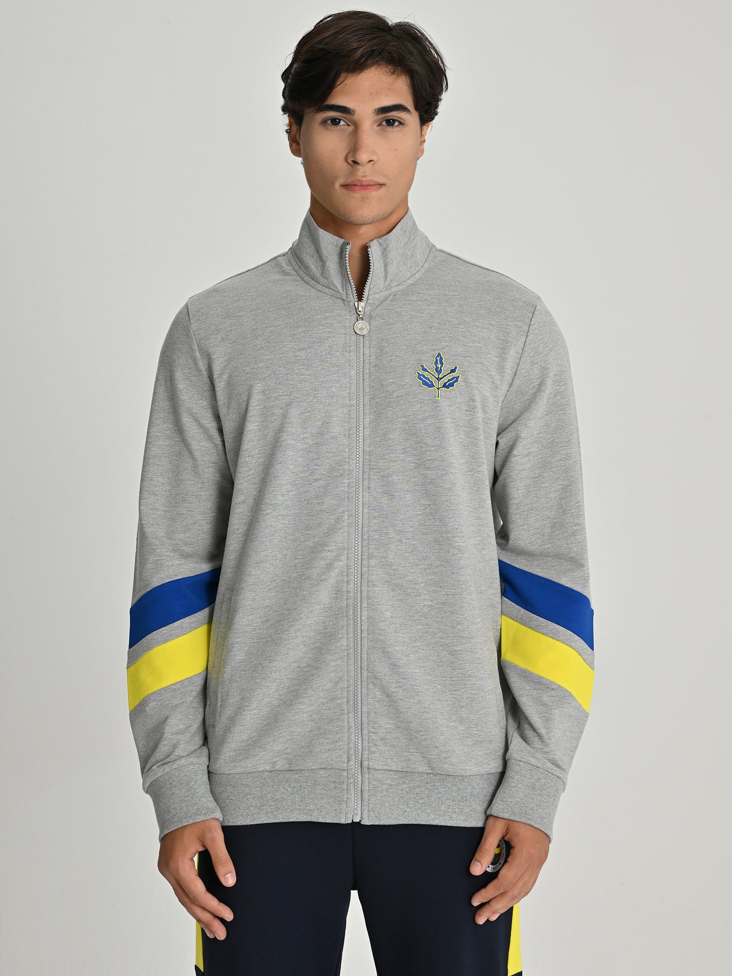 Fenerbahçe Gri Melanj Tribün Palamut Erkek Sweatshirt