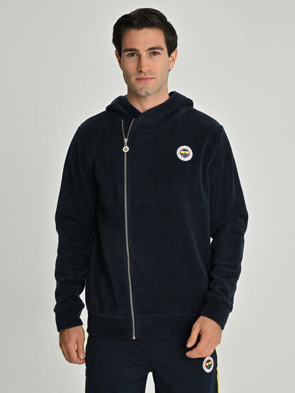 Fenerbahçe Lacivert Tribün Fermuar Detaylı Erkek Sweatshirt