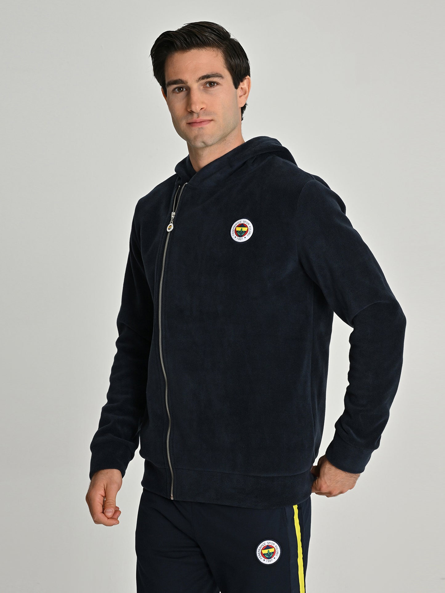 Fenerbahçe Lacivert Tribün Fermuar Detaylı Erkek Sweatshirt