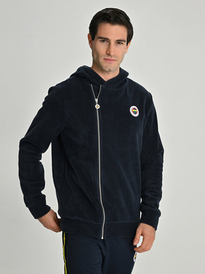 Fenerbahçe Lacivert Tribün Fermuar Detaylı Erkek Sweatshirt