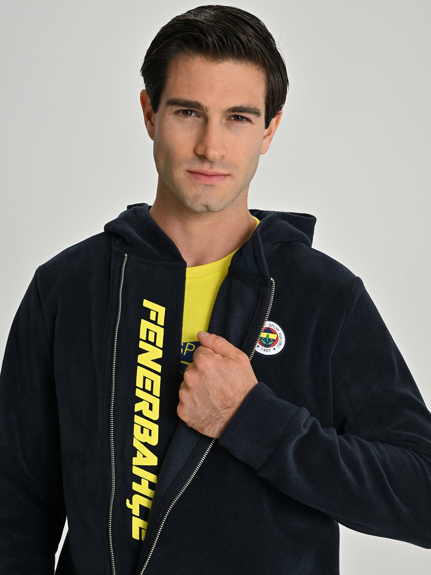Fenerbahçe Lacivert Tribün Fermuar Detaylı Erkek Sweatshirt