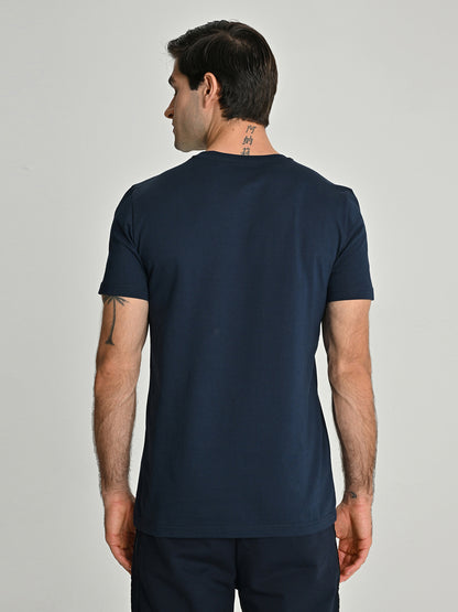 Fenerbahçe Lacivert Tribün Dokuma Logolu Erkek Tshirt