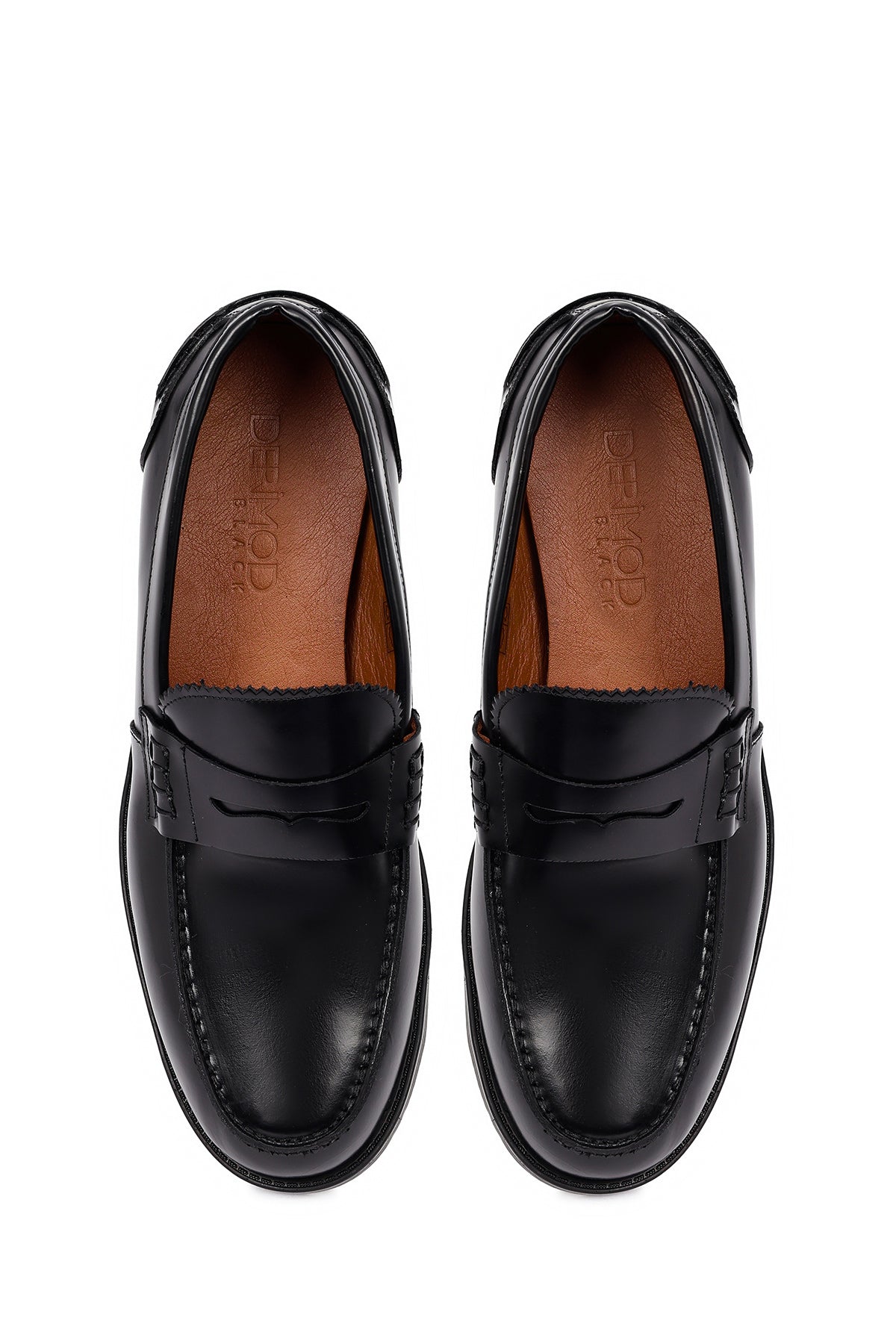 Erkek Siyah Deri Casual Loafer