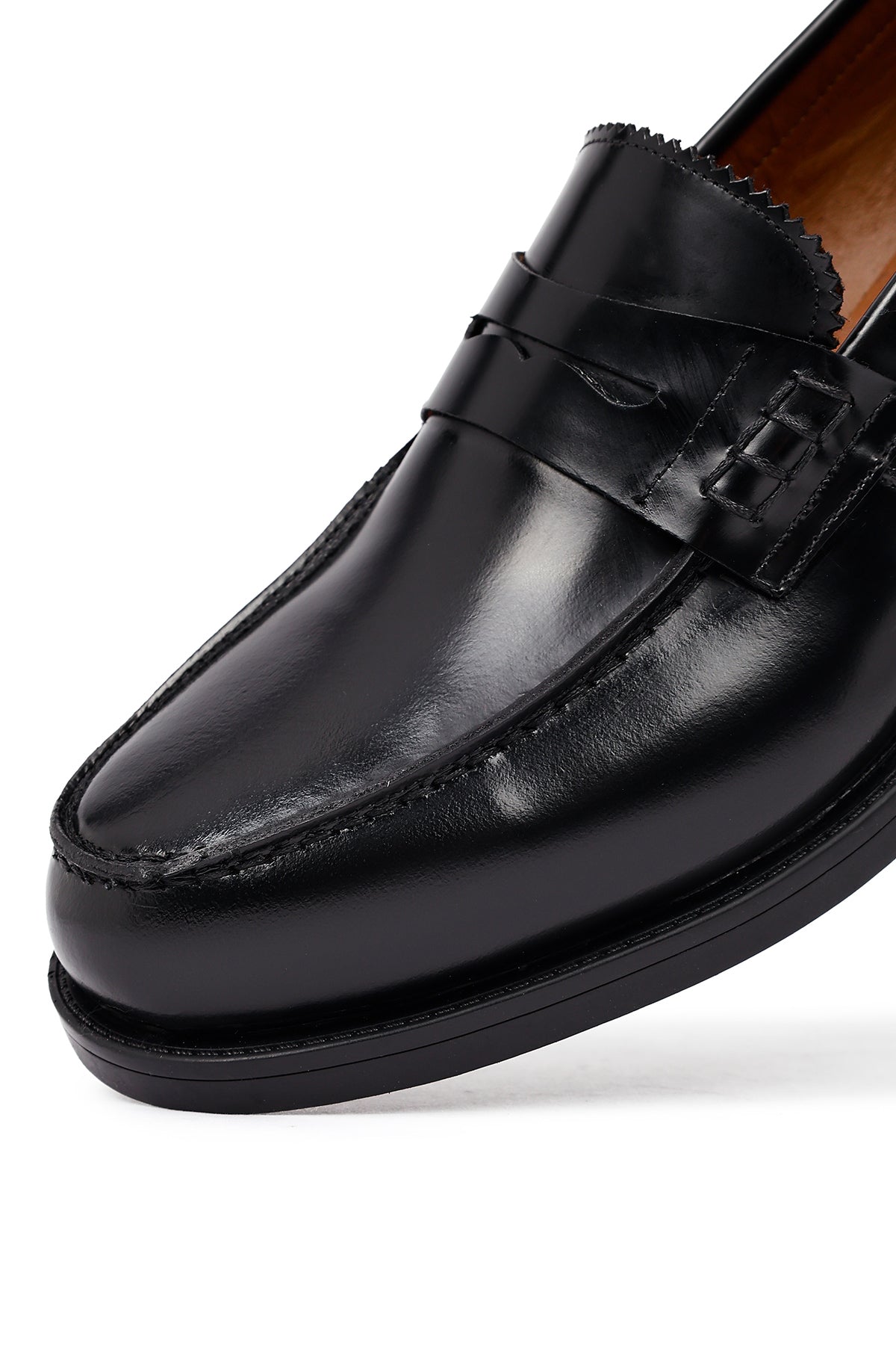 Erkek Siyah Deri Casual Loafer