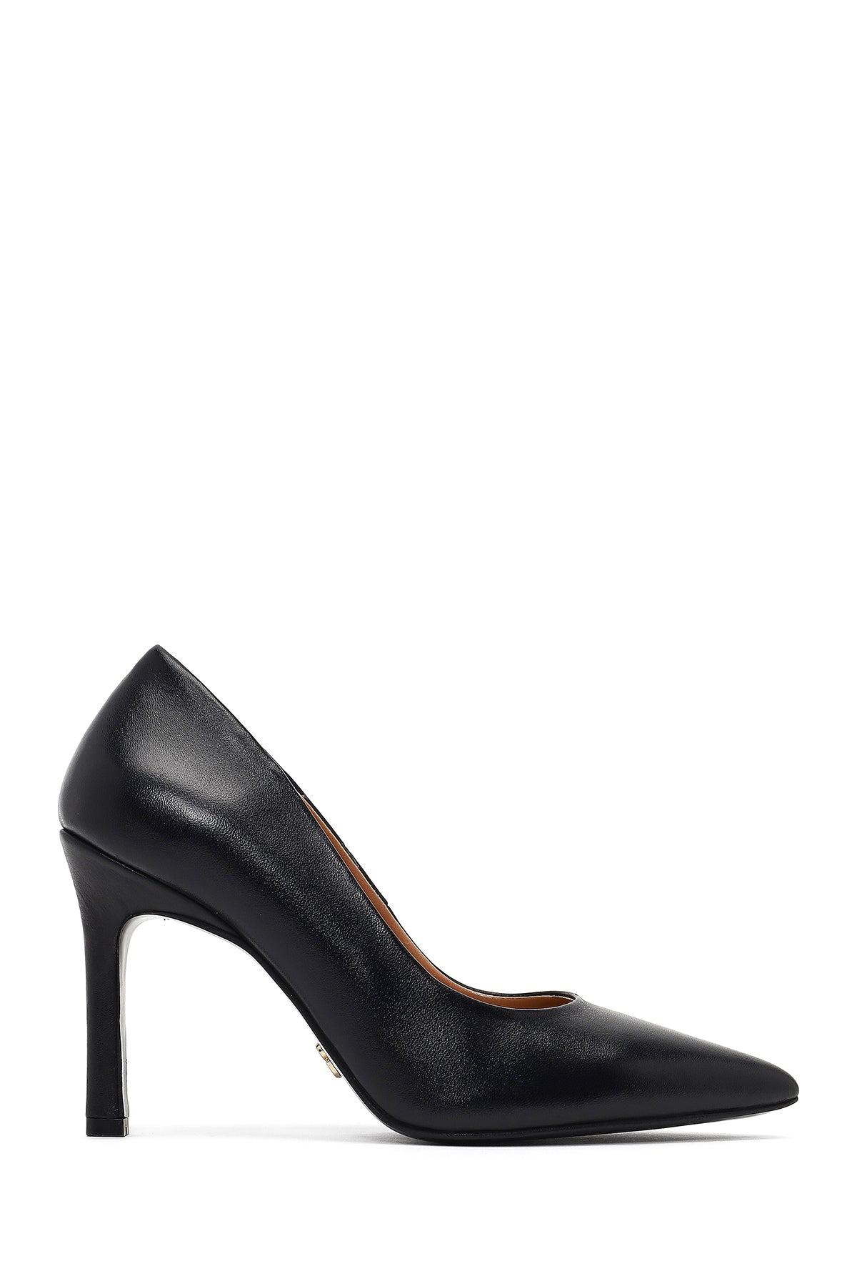 Kadın Siyah Ince Topuklu Deri Stiletto