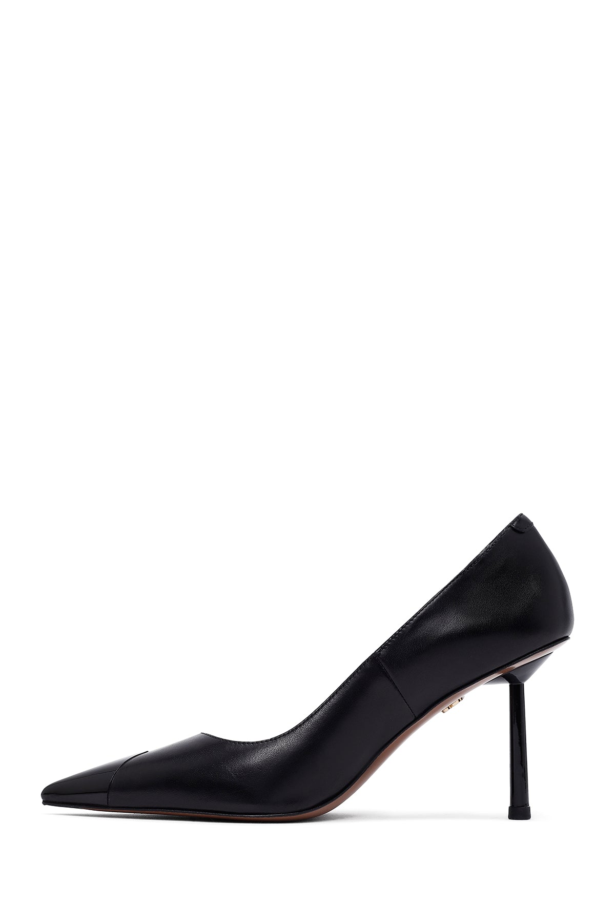 Kadın Siyah Ince Topuklu Deri Stiletto