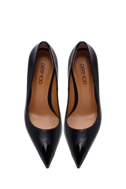 Kadın Siyah Ince Topuklu Deri Stiletto
