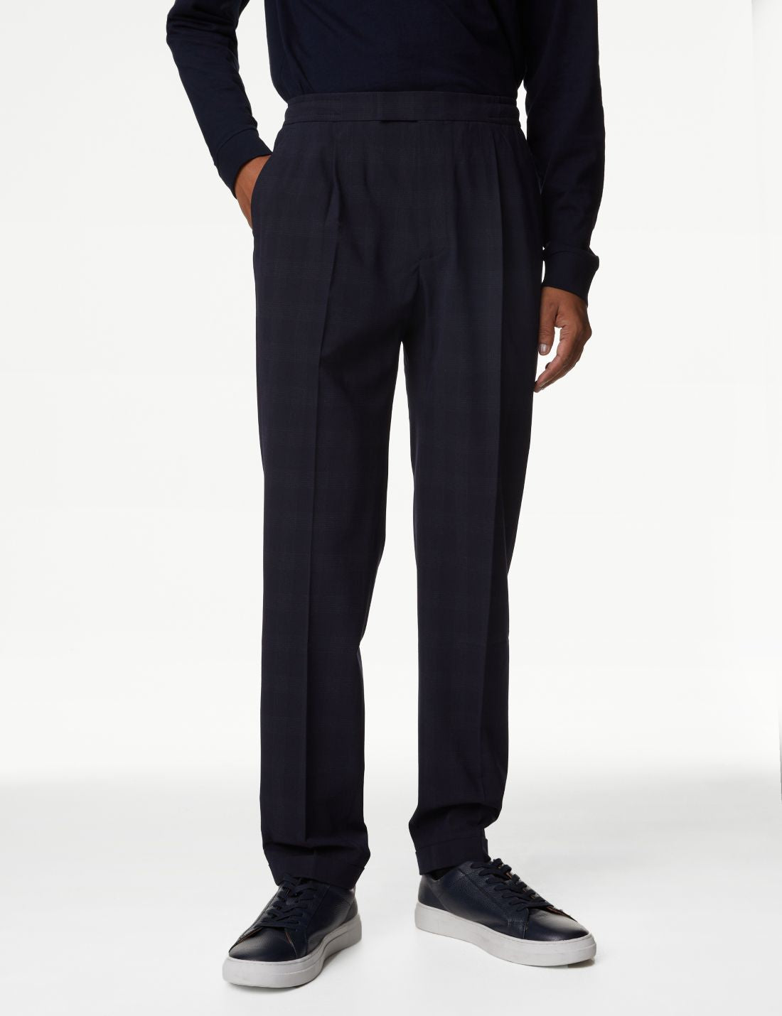 Tailored Fit Ekose Desenli Pantolon