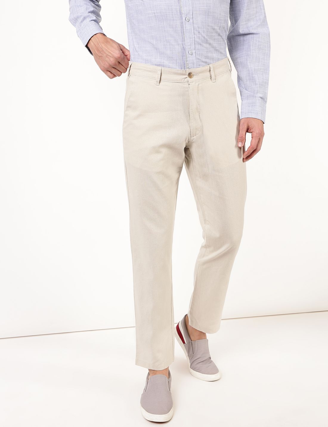 Regular Fit Keten Pantolon