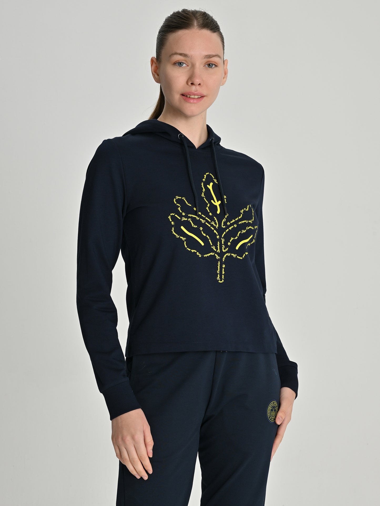 Fenerbahçe Lacivert Tribün Marşlı Palamut Kadın Sweatshirt