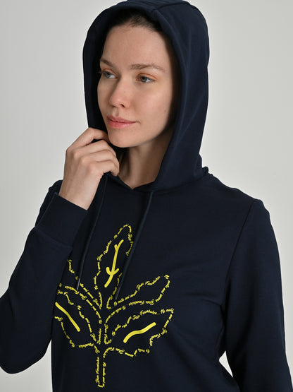 Fenerbahçe Lacivert Tribün Marşlı Palamut Kadın Sweatshirt