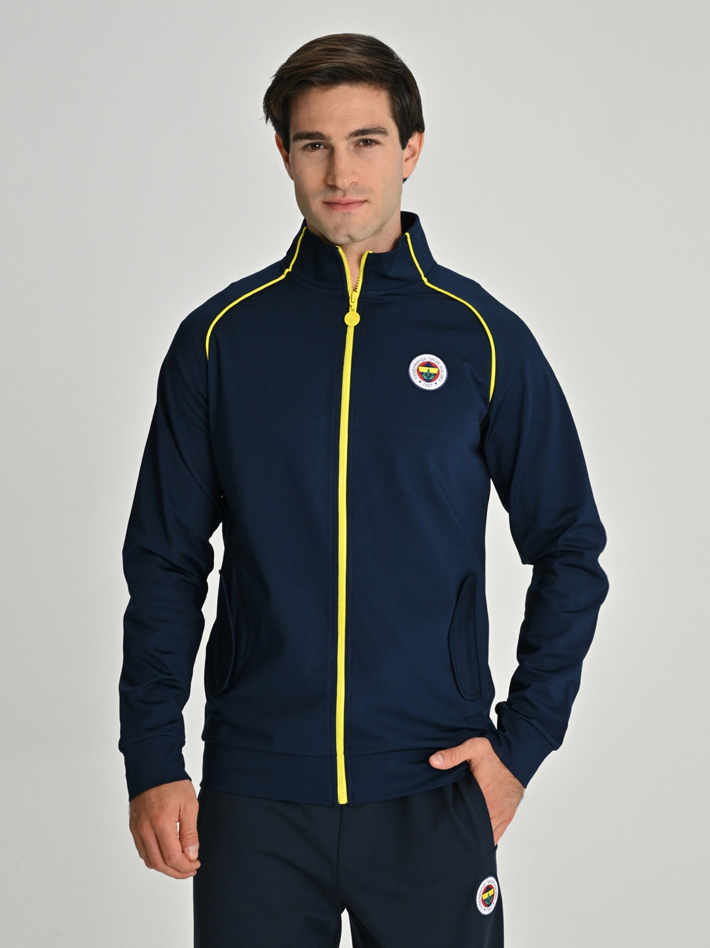 Fenerbahçe Lacivert Tribün Çubuklu Erkek Sweatshirt