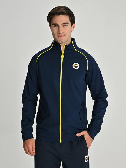 Fenerbahçe Lacivert Tribün Çubuklu Erkek Sweatshirt