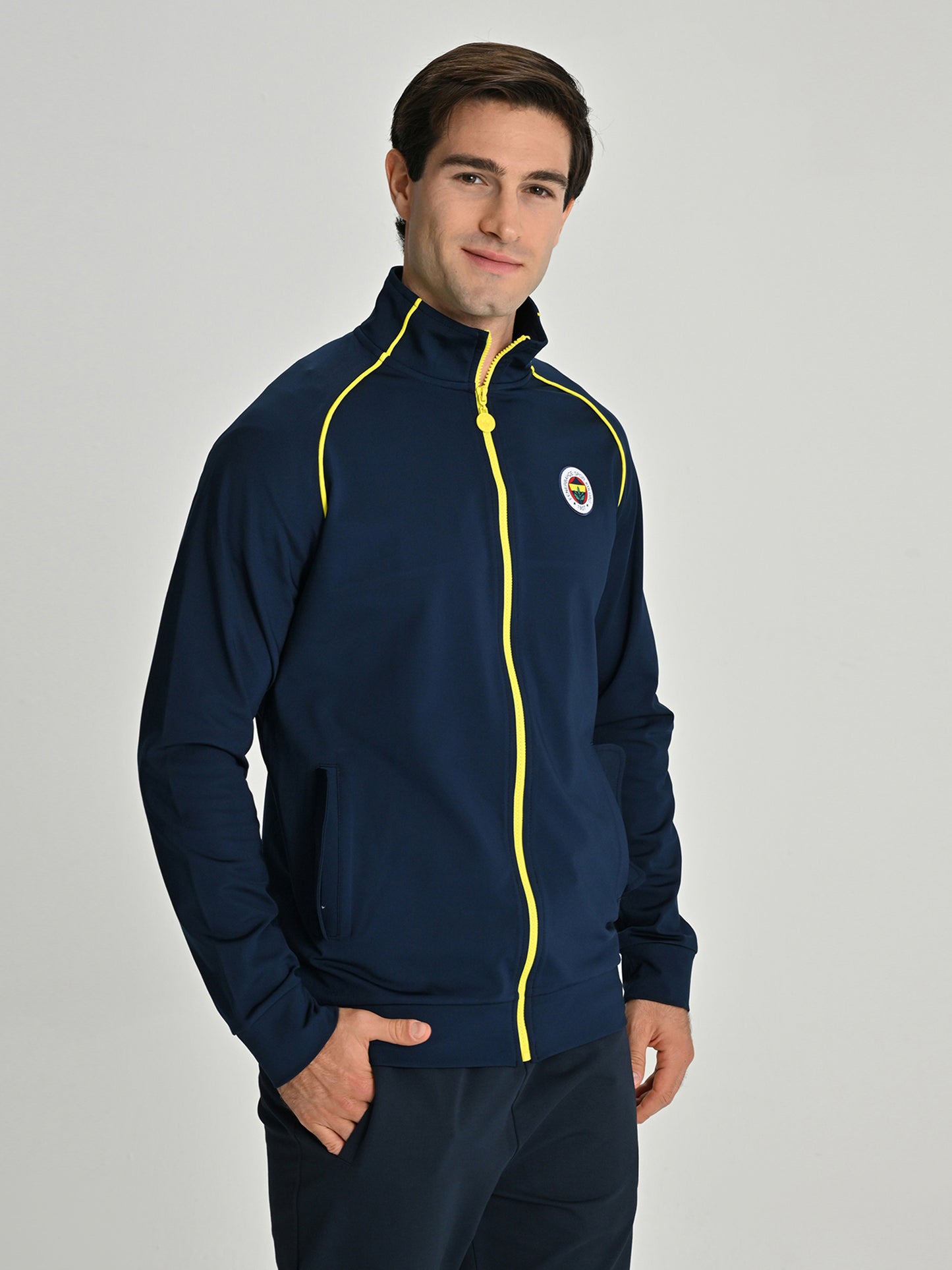 Fenerbahçe Lacivert Tribün Çubuklu Erkek Sweatshirt