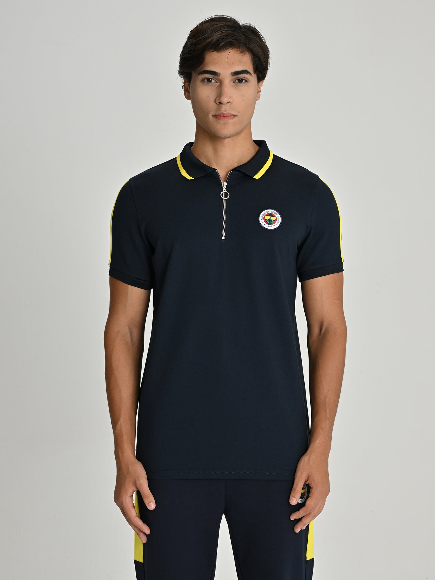 Fenerbahçe Lacivert Tribün 6 Renk Logolu Erkek Polo Tshirt
