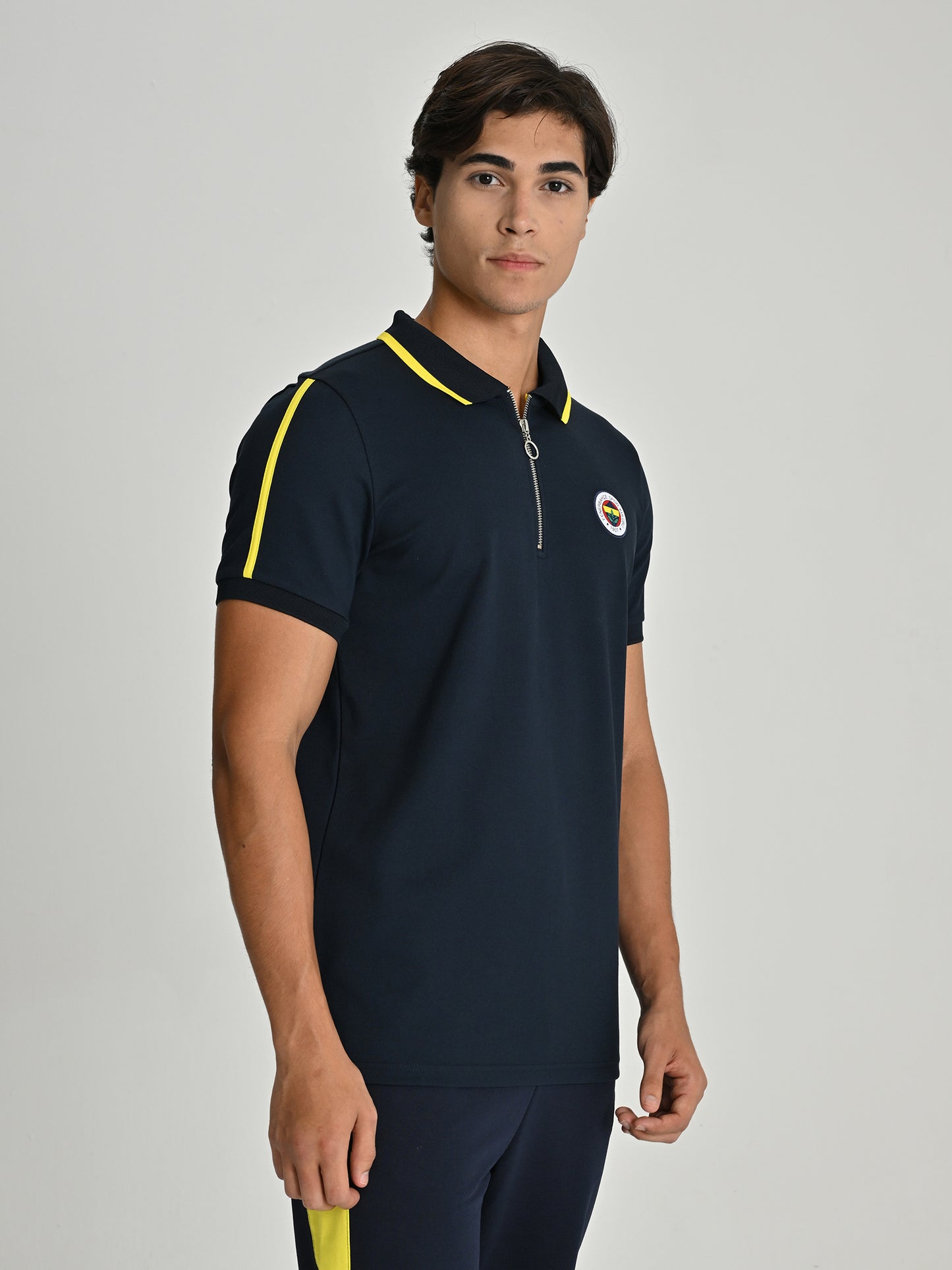 Fenerbahçe Lacivert Tribün 6 Renk Logolu Erkek Polo Tshirt
