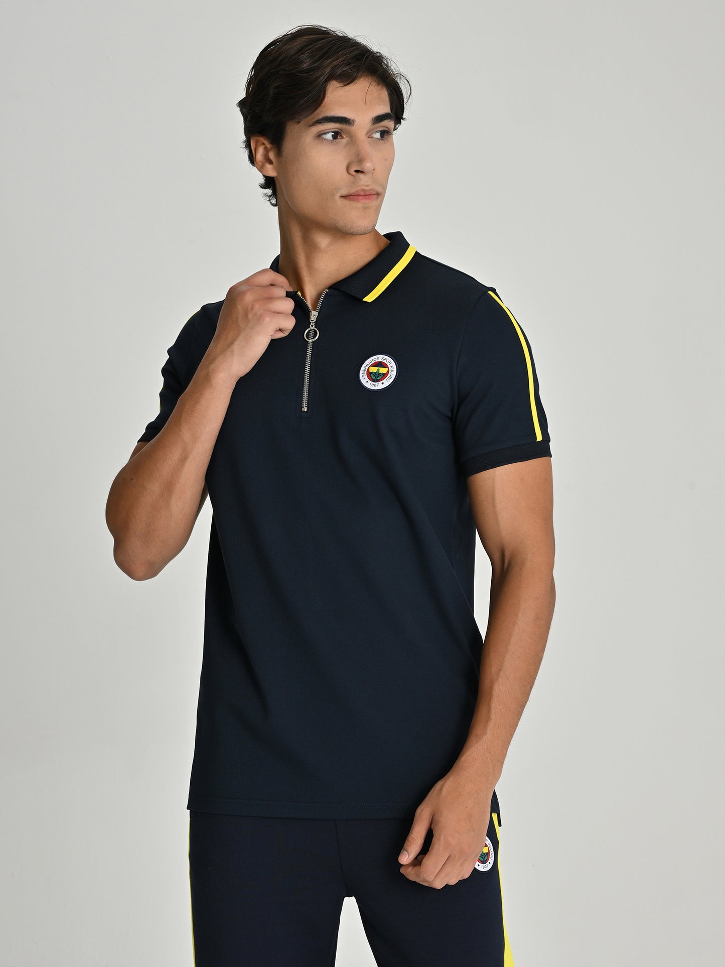 Fenerbahçe Lacivert Tribün 6 Renk Logolu Erkek Polo Tshirt