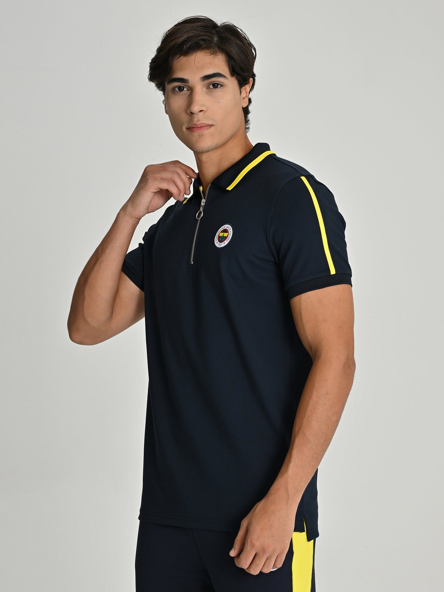 Fenerbahçe Lacivert Tribün 6 Renk Logolu Erkek Polo Tshirt