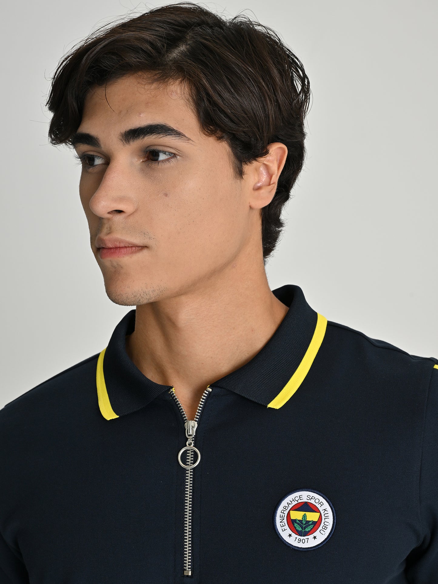 Fenerbahçe Lacivert Tribün 6 Renk Logolu Erkek Polo Tshirt