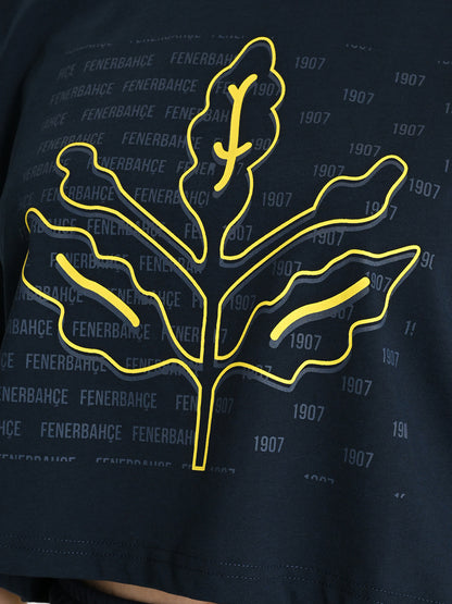 Fenerbahçe Lacivert Tribün Marşlı Palamut Kadın Tshirt