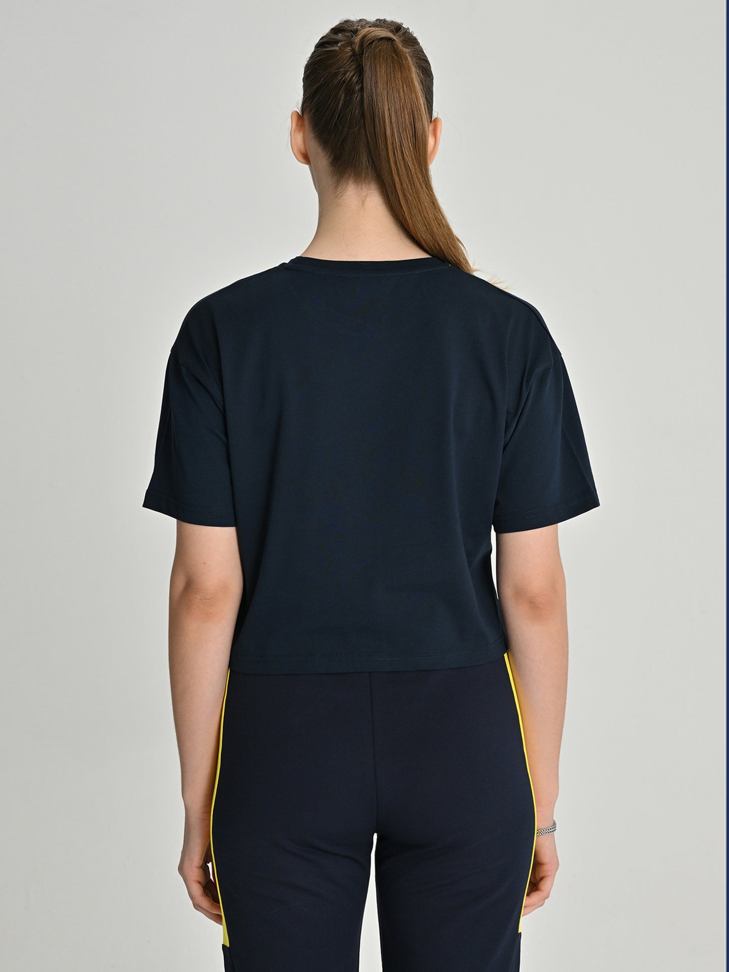 Fenerbahçe Lacivert Tribün Marşlı Palamut Kadın Tshirt