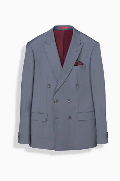 Golden Resta Slim Fit Kruvaze Açık Gri Takım Elbise