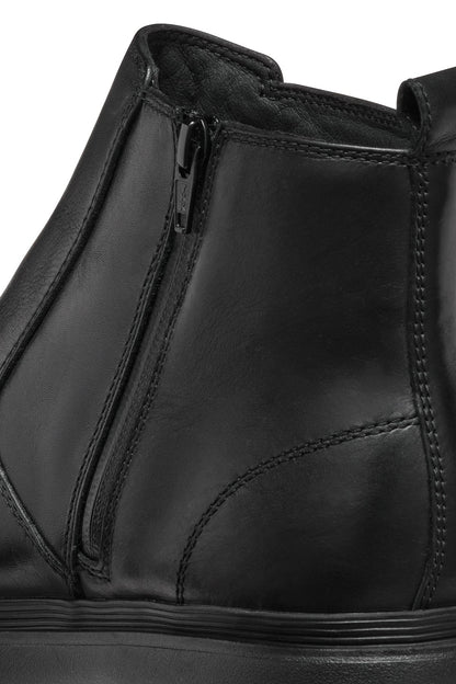 Geox Erkek Siyah Spherica Ec1 Abx Fermuarlı Waterproof Deri Bot