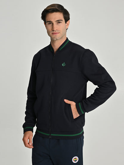 Fenerbahçe Lacivert Trend Bomber Palamut Erkek Sweatshirt