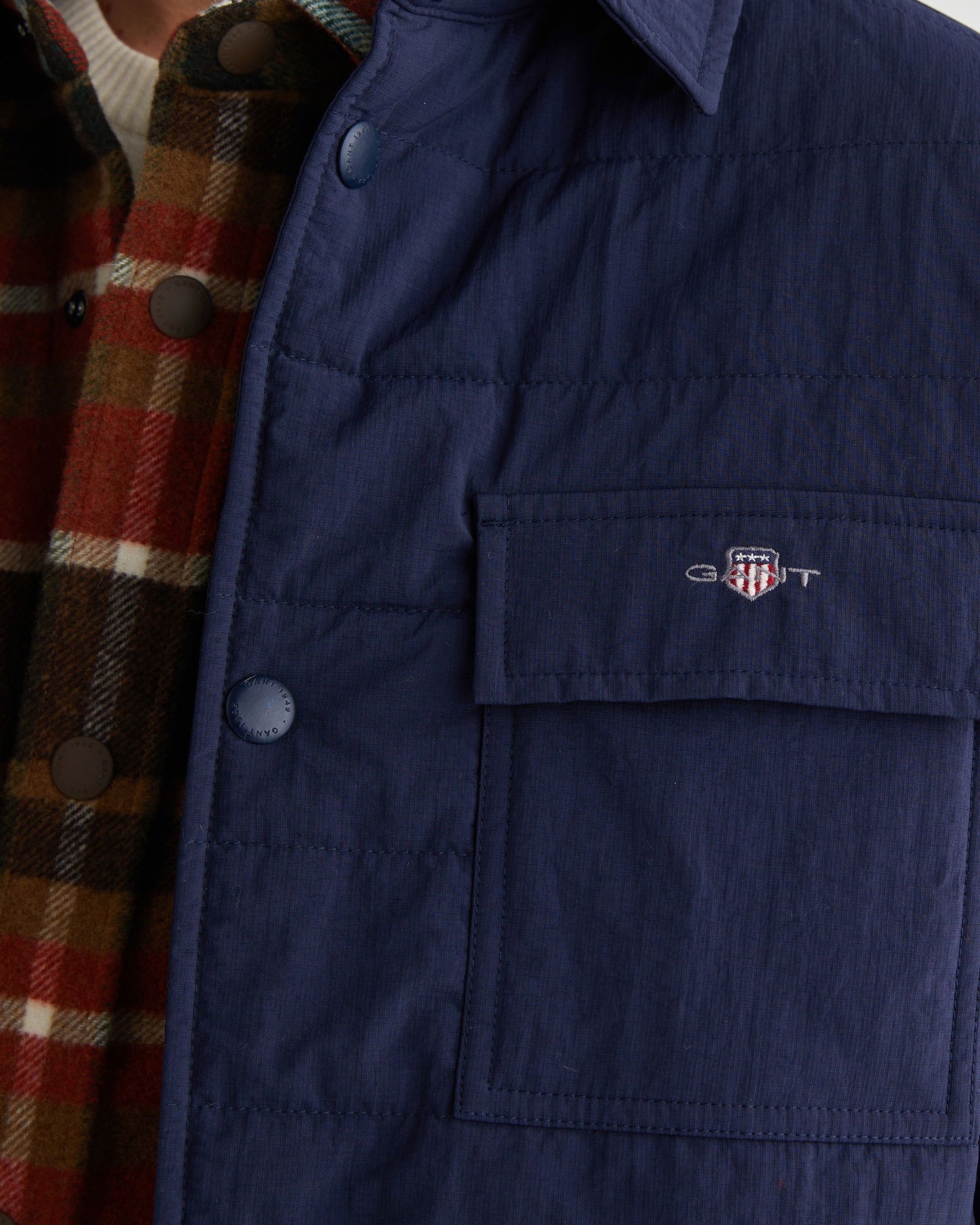 Gant Erkek Lacivert Standart Fit Mont