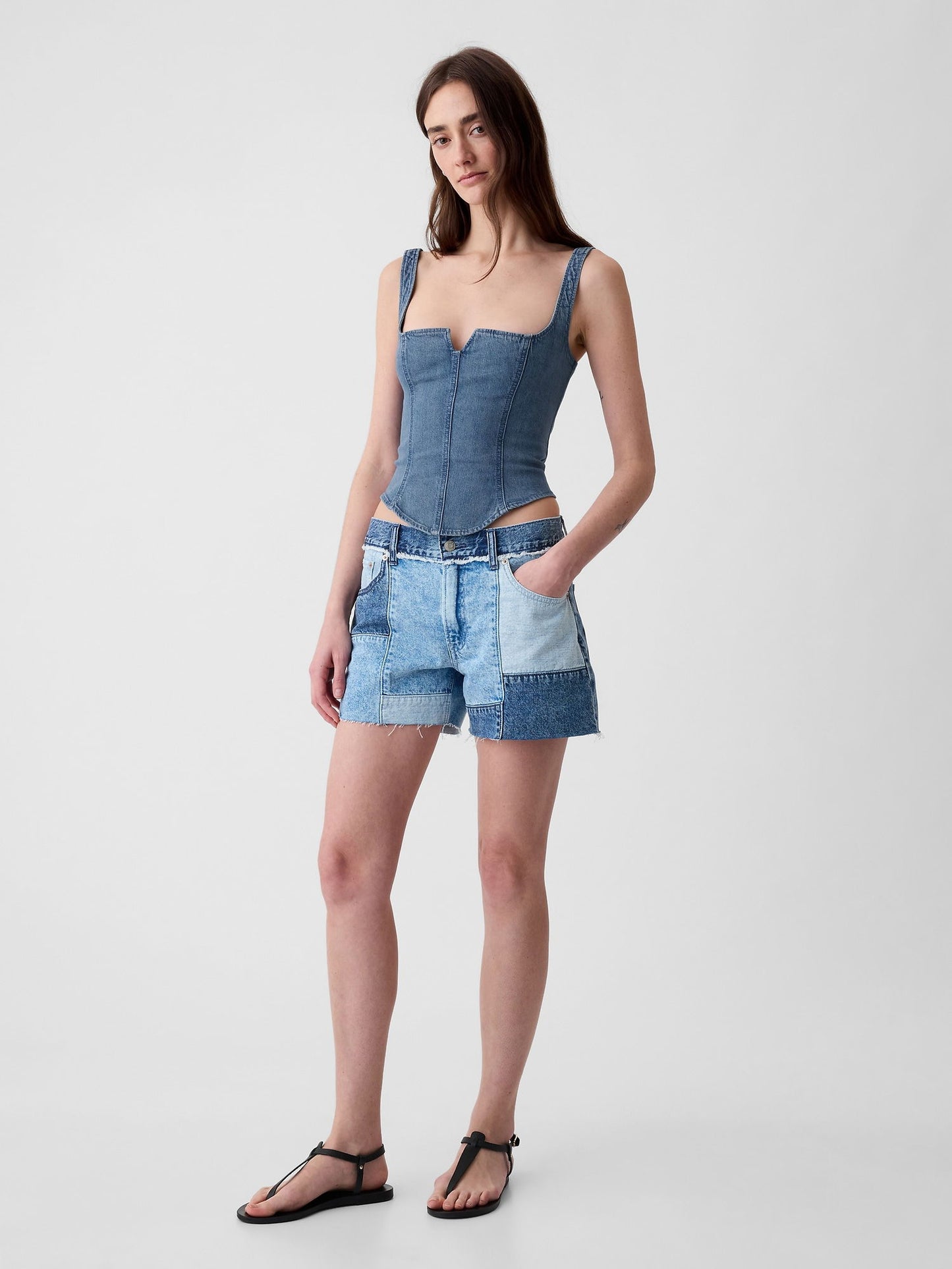 Mavi Denim Korsaj Üst