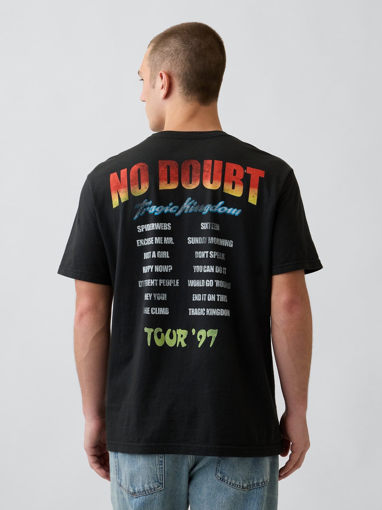 Siyah No Doubt Relaxed Grafik Baskılı T-shirt