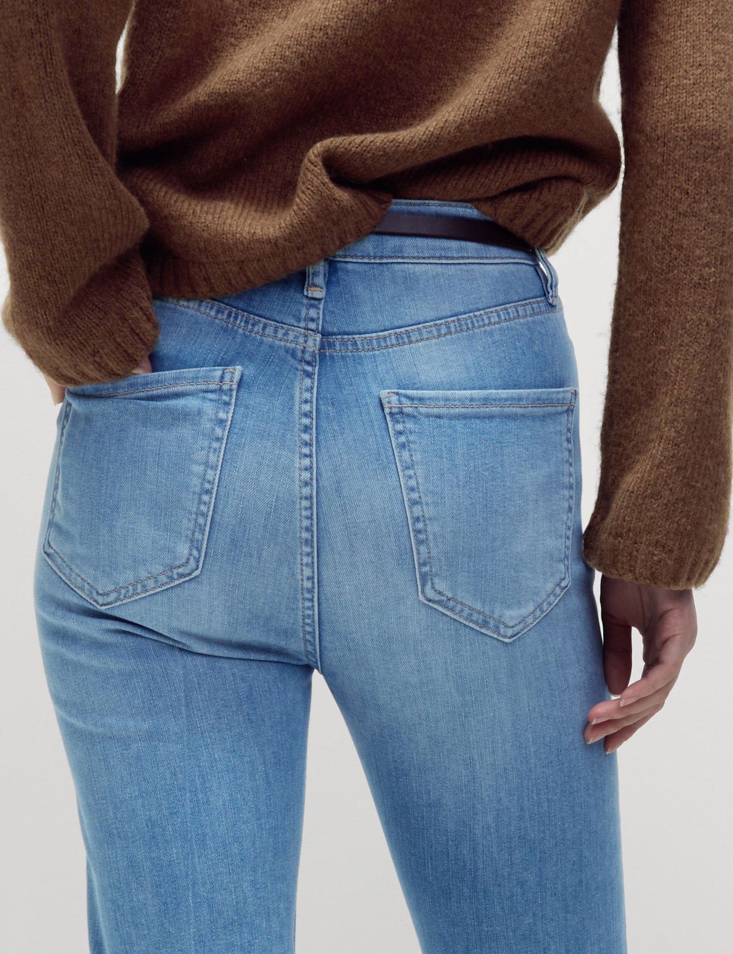 Yüksek Bel Slim Flare Jean Pantolon